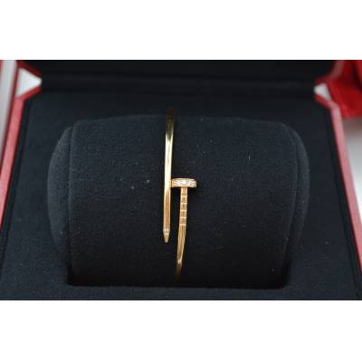 BRATARA CARTIER JUST ON CLOU SMALL DIN AUR GALBEN 18K CU DIAMANTE FULL SET