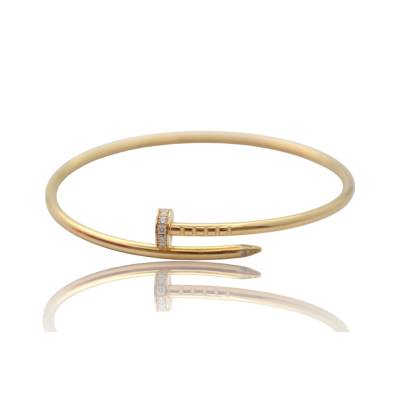 BRATARA CARTIER JUST ON CLOU SMALL DIN AUR GALBEN 18K CU DIAMANTE FULL SET