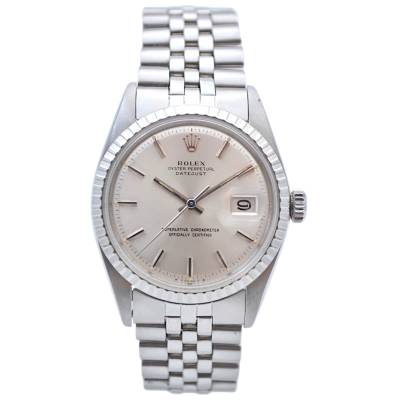 ROLEX DATEJUST 36 STAINLESS STEEL SILVER DIAL JUBILEE FLUTED AUTOMATIC REF: 1603