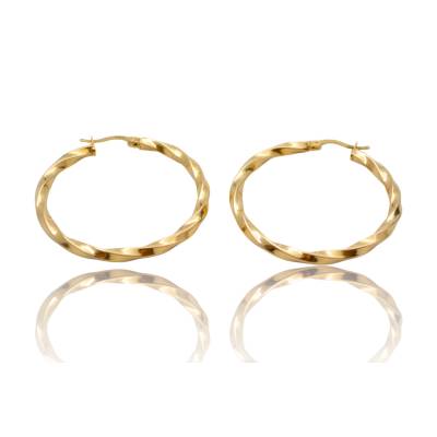 CERCEI ROTUNZI DIN AUR GALBEN 14K_135058