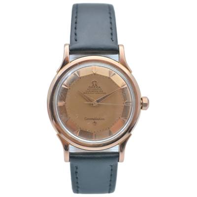 OMEGA CONSTELLATION DE LUXE PIE PAN 35 AUTOMATIC ROSE GOLD LEATHER 1954 REF: 2782SC/2799SC OT2799