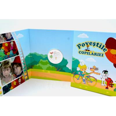 MEDALIE ARGINT 37MM MONETARIA STATULUI 1 OZ PURITATE 999.9 POVESTILE COPILARIEI_AG0674