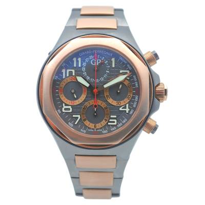 GIRARD PERREGAUX LAUREATO 44 TWO-TONE TITANIUM GREY DIAL AUTOMATIC PAPERS 2014