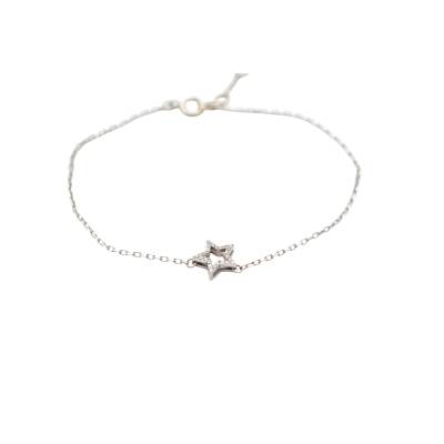 BRATARA DIN AUR ALB 14K CU DIAMANTE NATURALE_134937