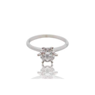 INEL DE LOGODNA DIN AUR ALB 18K CU DIAMANT NATURAL_135260