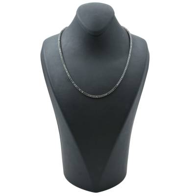 COLIER TENIS DIN AUR ALB CU DIAMANTE NEGRE_135261