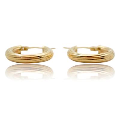 CERCEI ROTUNZI DIN AUR GALBEN 14K_130186