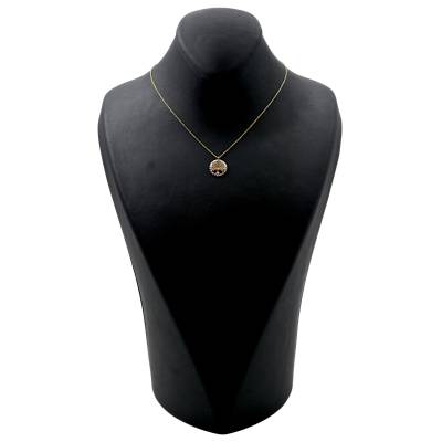 LANT SI PANDANT ROTUND CU MODEL COPACUL VIETII DIN AUR 14K_132968