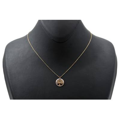 LANT SI PANDANT ROTUND CU MODEL COPACUL VIETII DIN AUR 14K_132968