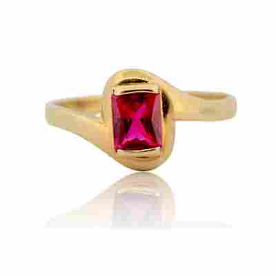 INEL AUR GALBEN CU RUBIN 14K_124019