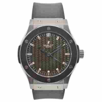 HUBLOT CLASSIC FUSION ZIRCONIUM 45MM TITANIUM&CERAMIC CARBON FIBER DIAL REF: 501.ZM.1670.RX