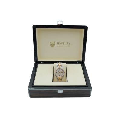 ROLEX DATEJUST 36 CUSTOM MOP DIAL DIAMOND BEZEL JUBILEE TWO TONE 1987 REF: 16013