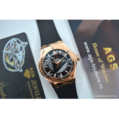 HUBLOT CLASSIC FUSION ORLINSKI 40MM KING GOLD RUBBER BAND REF: 550.OS.1800.RX.ORL19