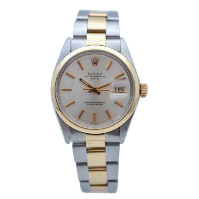 ROLEX OYSTER PERPETUAL DATE 34 TWO-TONE SILVER DIAL AUTOMATIC 1978