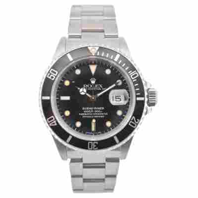 ROLEX SUBMARINER DATE 40MM BLACK DIAL OYSTER STEEL 1991 AUTOMATIC REF: 16610