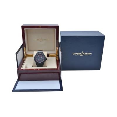 ULYSSE NARDINE DIVER BLACK SEA 45.8 PVD STEEL&TITANIUM BLACK DIAL AUTOMATIC REF: 263-92-3C