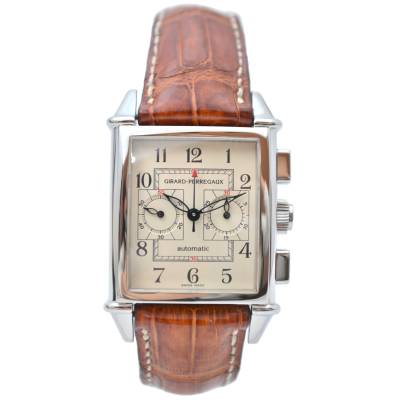 GIRARD PERREGAUX VINTAGE 1945 CHRONOGRAPH 31X30MM STEEL CHAMPAGNE DIAL REF: 25990.0.11.8186