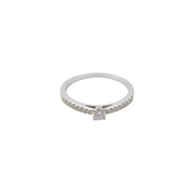 INEL DIN AUR ALB 18K CU DIAMANTE NATURALE