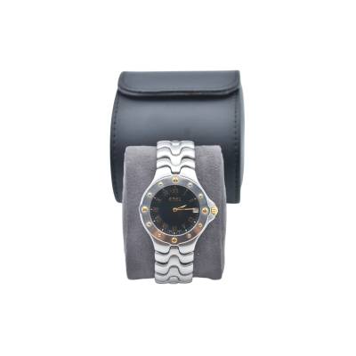 EBEL SPORTWAVE 36 STAINLESS STEEL BLACK ROMAN DIAL QUARTZ REF: E6187631