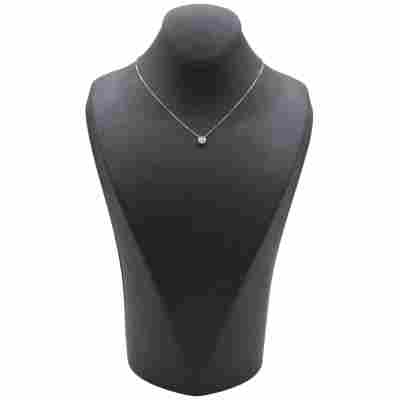 LANT SI PANDANT DIN AUR ALB 18K CU DIAMANT NATURAL_122966