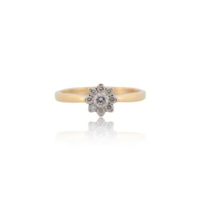 INEL DIN AUR GALBEN 14K CU DIAMANTE NATURALE_125189
