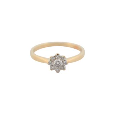INEL DIN AUR GALBEN 14K CU DIAMANTE NATURALE_125189