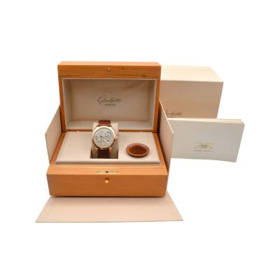 GLASHUTTE PANO MATIC RESERVE XL 42MM ROSE GOLD FULL SET 2009 REF: 90-03-31-11-05
