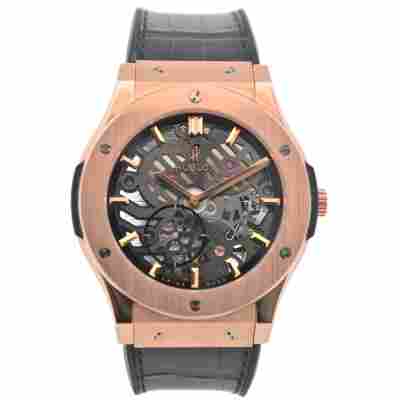 HUBLOT CLASSIC FUSION ULTRA-THIN 45MM SKELETON ROSE GOLD PAPERS ONLY REF: 515.OX.0180.LR