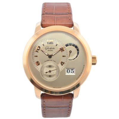 GLASHUTTE PANO MATIC RESERVE XL 42MM ROSE GOLD FULL SET 2009 REF: 90-03-31-11-05