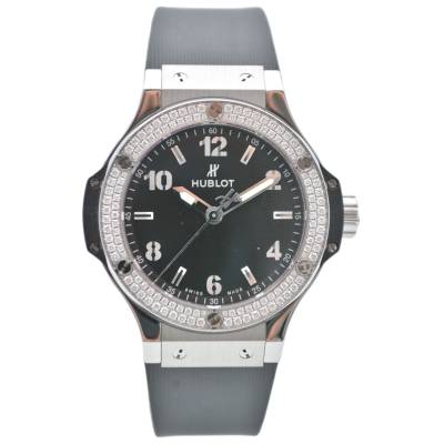 HUBLOT BIG BANG 38 STAINLESS STEEL DIAMONDS BEZEL BOX+PAPERS 2021 REF: 361.SX.1270.RX.1104