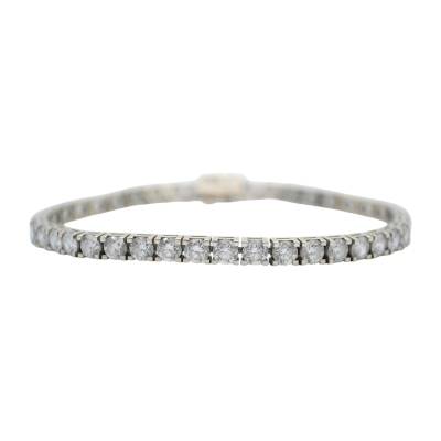 BRATARA TENIS DIN AUR ALB 14K CU DIAMANTE NATURALE