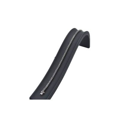 BRATARA TENIS DIN AUR ALB 18K CU DIAMANTE NEGRE