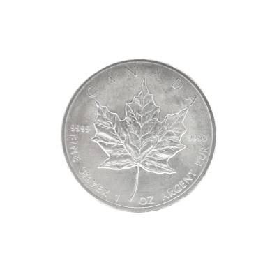 MONEDA DE ARGINT 1 UNCIE (OZ) PURITATE 999 FRUNZA DE ARTAR ELIZABETH II 2010
