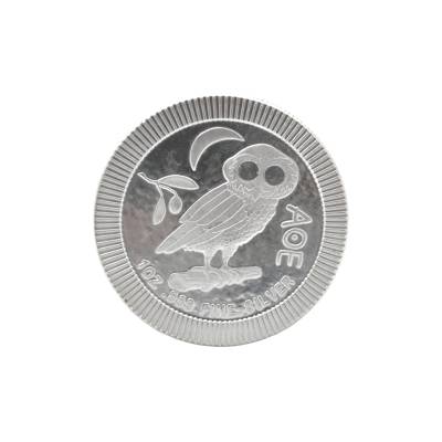 MONEDA DE ARGINT 1 UNCIE (OZ) PURITATE 999 ATHENIAN OWL ELIZABETH II NIUE 2020