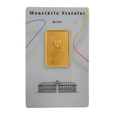 LINGOU DIN AUR MONETARIA STATULUI 20 GR PURITATE 999.9 (24K)