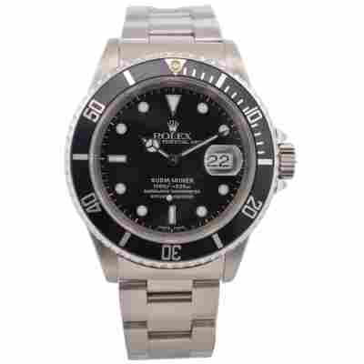 ROLEX SUBMARINER DATE 40MM STAINLESS STEEL OYSTER BLACK 1999 REF: 16610