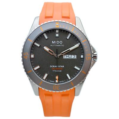 MIDO OCEAN STAR 200 42.5MM TITANIUM GREY DIAL RUBBER STRAP BOX & PAPERS 2021 REF M026.430.47.061.00