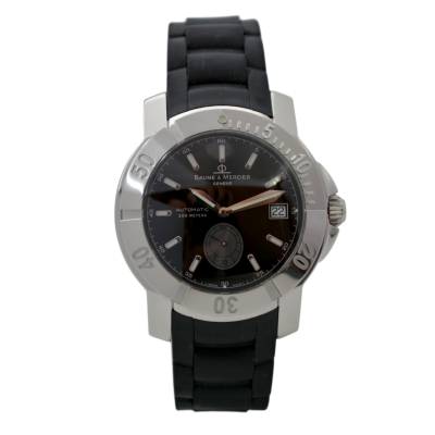 BAUME & MERCIER CAPELAND 41MM STAINLESS STEEL BLACK DIAL AUTOMATIC REF: 65353