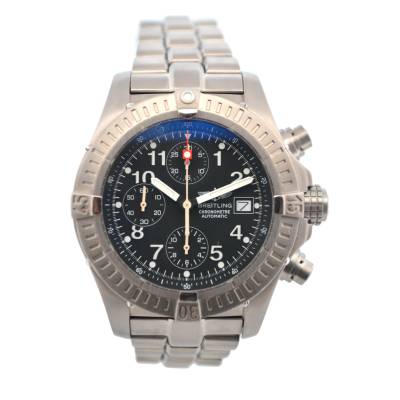 BREITLING AVENGER CHRONOGRAPH 44MM TITANIUM BLACK ARABIC DIAL AUTOMATIC REF: E13360