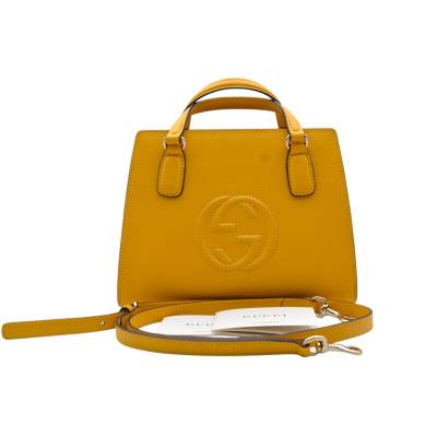 GUCCI SOHO TOP HANDLE LEATHER HANDBAG