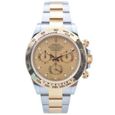 ROLEX DAYTONA COSMOGRAPH 40 YELLOW GOLD&STEEL CHAMPAGNE DIAL REF: 116503
