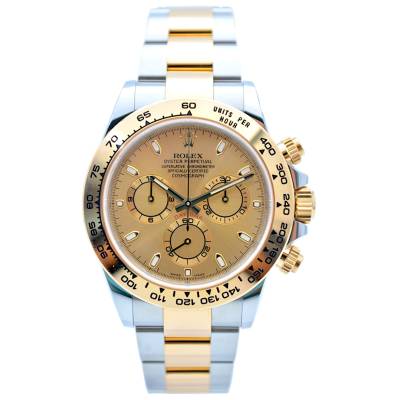 ROLEX DAYTONA COSMOGRAPH 40 TWO TONE CHAMPAGNE DIAL BOX+PAPERS 2018 REF: 116503