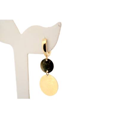 CERCEI LUNGI CU BANUTI DIN AUR GALBEN 14K_125666