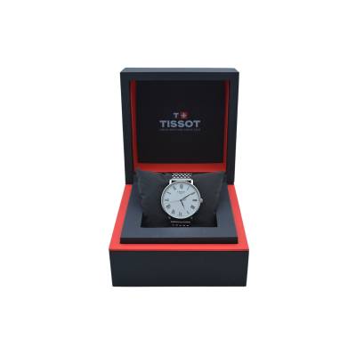 TISSOT CLASSIC EVERYTIME 40MM STAINLESS STEEL WHITE DIAL QUARTZ REF: T143410