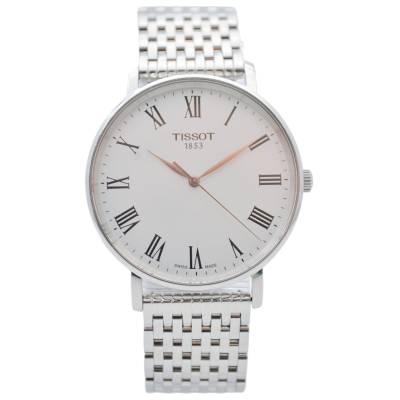 TISSOT CLASSIC EVERYTIME 40MM STAINLESS STEEL WHITE DIAL QUARTZ REF: T143410