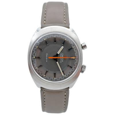 OMEGA CHRONOSTOP GENÈVE 35 X 39 STAINLESS STEEL GRAY DIAL MANUAL WINDING REF: 145.010