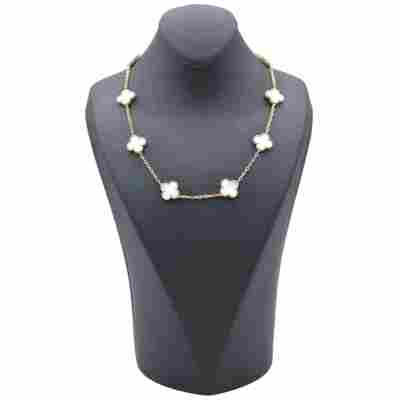 COLIER VAN CLEEF&ARPELS DIN AUR GALBEN 18K MOTHER OF PEARL 10 MOTIFS