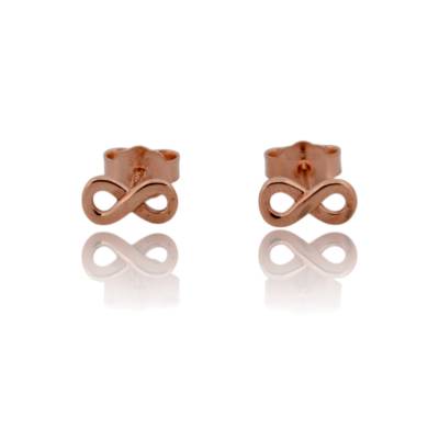 CERCEI IN FORMA DE INFINIT DIN AUR ROZ 14K_126273