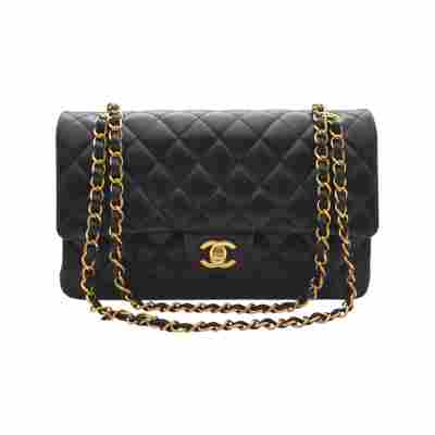 CHANEL CLASSIC JUMBO DOUBLE FLAP BAG BLACK FULL SET