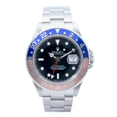 ROLEX GMT MASTER II PEPSI 40 VINTAGE OYSTER STEEL 1990 AUTOMATIC REF: 16710